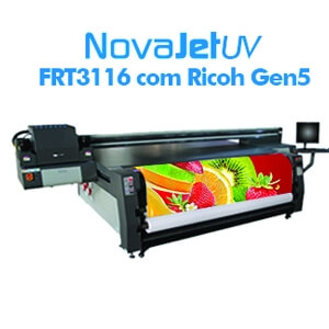 Impressora UV FRT 3116 com cabe�as Ricoh Gen5